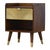 This refined nightstand pairs warm chestnut mango wood with a brass-plated drawer front for a subtle touch of modern...
