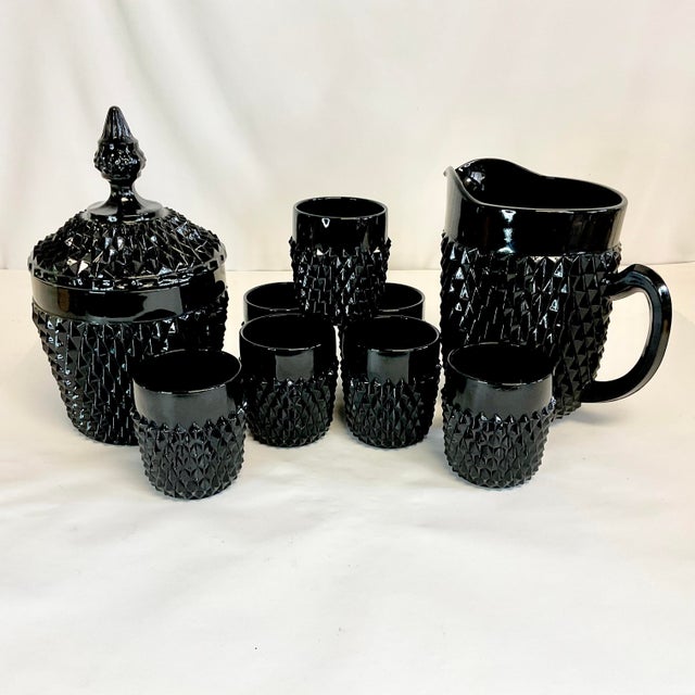 We were so excited to find this Bar Set from Indiana Glass Company. We had one several years ago with just the lowballs...