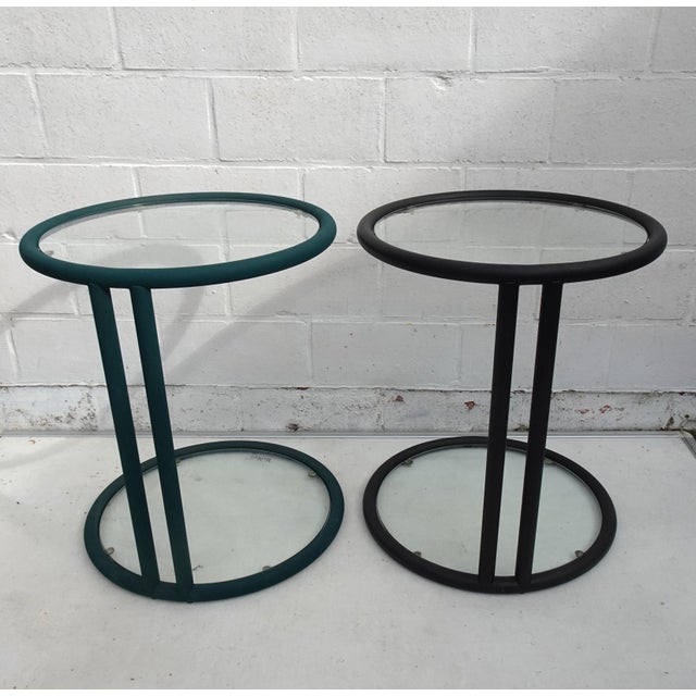 Vintage Metal Side Tables by Mobil Metal, Italy, 1980s, Set of 2 For Sale - Image 6 of 15