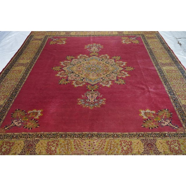 Antique Tabriz Rug 7'11'' x 11'2'' For Sale - Image 9 of 10