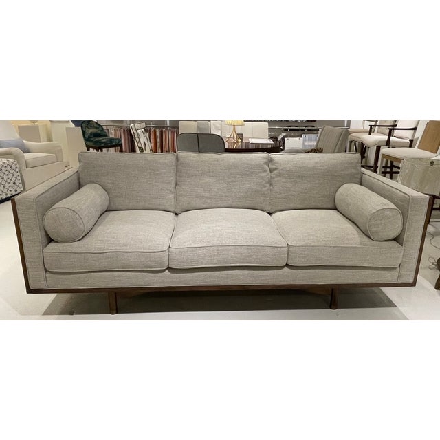 Hickory Chair Frankie Wood Accent Sofa For Sale - Image 11 of 11