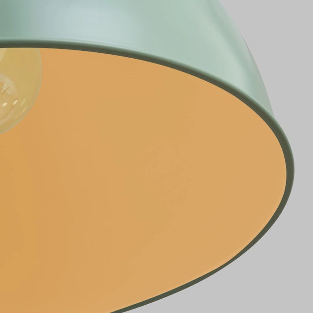 Transitional Thomas O'Brien by Visual Comfort Studio Robbie 1-Light Extra Large Pendant in Eucalyptus For Sale - Image 3 of 4