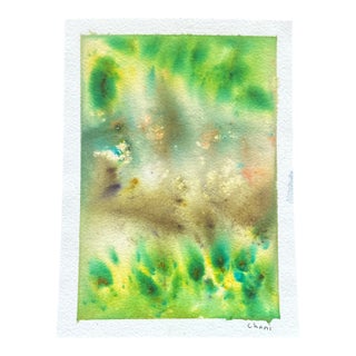 “Forest Mist” Signed Original Watercolor Abstract by Chani MacKay For Sale