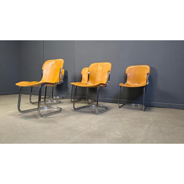 Brown Vintage Dining Chairs from Cidue, 1970s, Set of 6 For Sale - Image 8 of 17