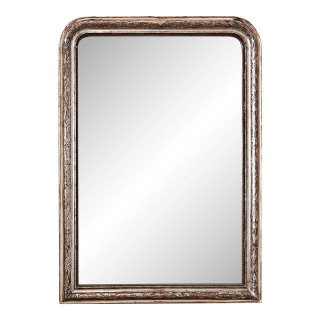 French 19th Century Louis Philippe Silver Gilt Mirror For Sale