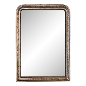 French 19th Century Louis Philippe Silver Gilt Mirror