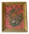 Antique Japanese Painting on Coral Rice Paper Framed For Sale