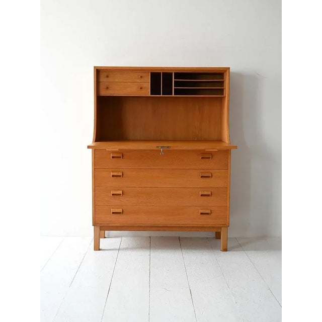 Oak Secretary by Børge Mogensen for Søborg Møbelfabrik, 1960s For Sale - Image 3 of 10