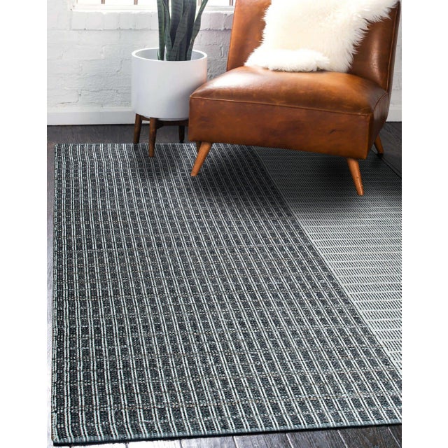 6x9 Lila Talia Gray Geometric Modern Flatweave Carpet Rug For Sale - Image 9 of 9