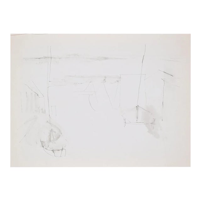 Figures - Original Pen Drawing and Watercolor by Flor David - 1950s 1950s For Sale