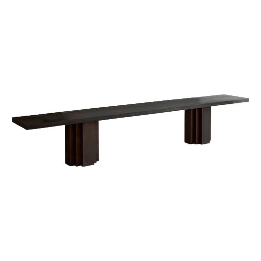 Brut 220 European Dark Oak Rectangular Bench by Mokko Amsterdam For Sale