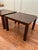 Wood Pair of Vintage Henredon Hollywood Regency Faux Tortoise Shell Parson Solid Wood Side Tables in Mottled Brown & Amber For Sale - Image 7 of 12
