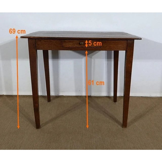 Small Solid Oak Table, 1800s For Sale - Image 18 of 18
