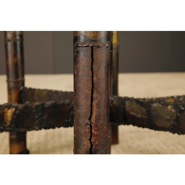 Paul Evans Brutalist Cocktail Table in Patinated Steel and Bronze, C. 1970 For Sale - Image 13 of 16