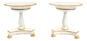 Porcelain Dish Stand from Meissen, Set of 2
