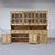Wood Massive Antique Pine Glazed Dresser With Sliding Doors | Circa 1880 For Sale - Image 7 of 13