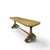 Vintage Butter Yellow Painted Trestle Sofa Table With Scalloped Top For Sale - Image 10 of 18