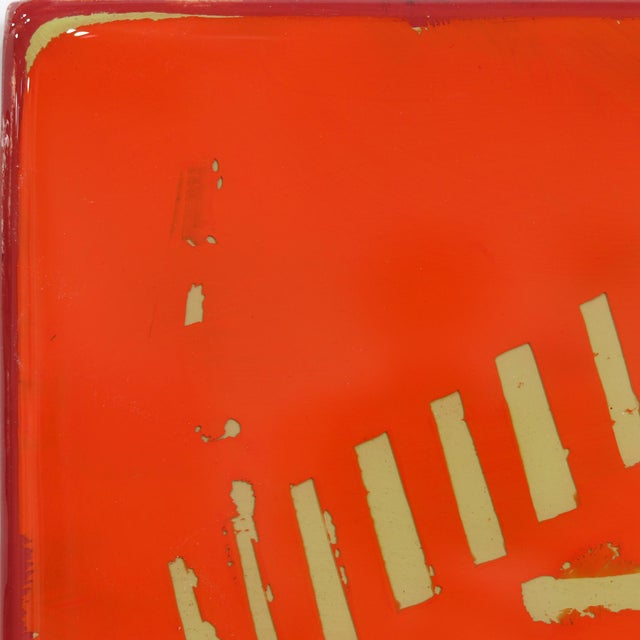 The Window 378 - Contemporary Shiny Resin Minimalist Red Dual Tone Artwork by Ricky Hunt For Sale In Los Angeles - Image 6 of 9