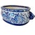 Late 20th Century Large Chinoiserie Blue & White Porcelain Foot Bath Planter With Pomegranate Handles For Sale In San Diego - Image 6 of 11