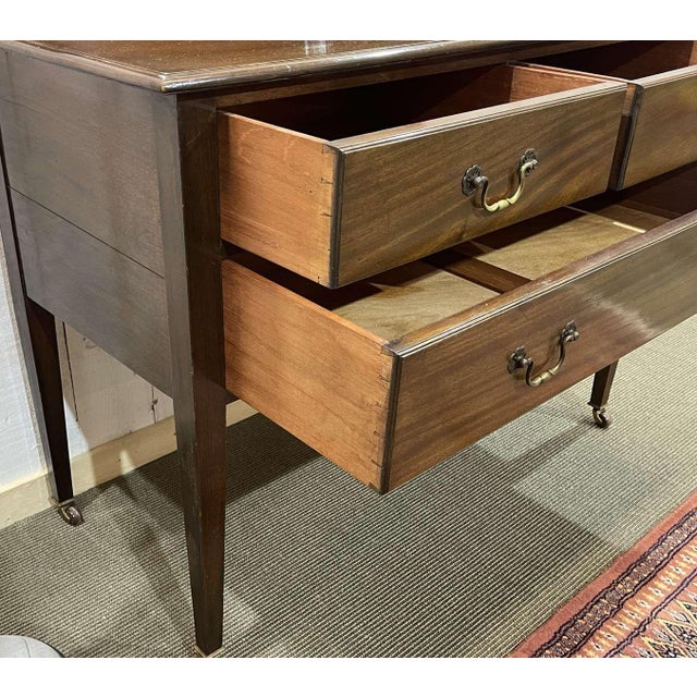 Wood English Mahogany Dressing Table, Early 20th Century For Sale - Image 7 of 16