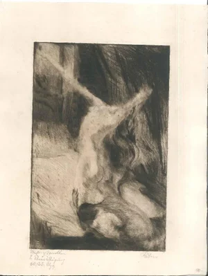 Mein Weg mit dem Weib #11 - Original Etching by W.R. Rehn 1919