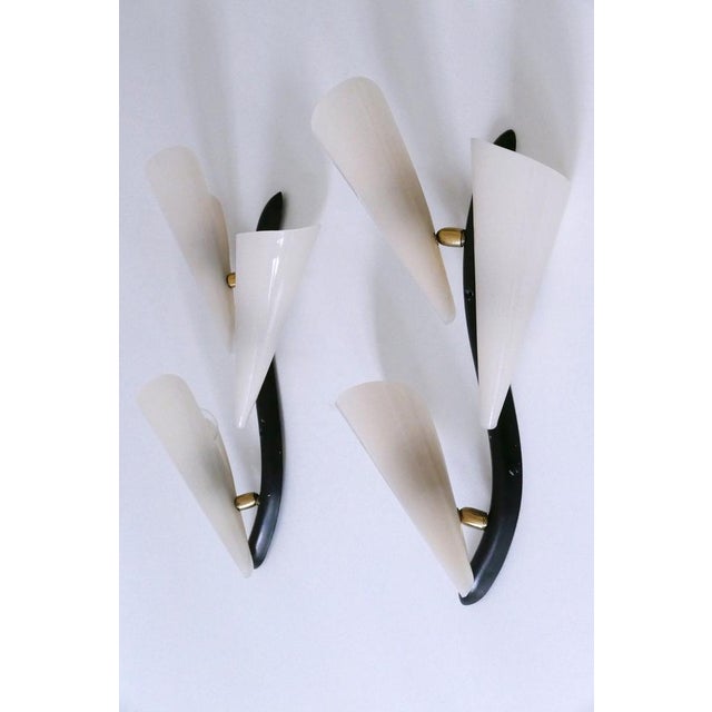 Metal Mid-Century Modern Sconces or Wall Lamps, Germany, 1950s, Set of 2 For Sale - Image 7 of 18