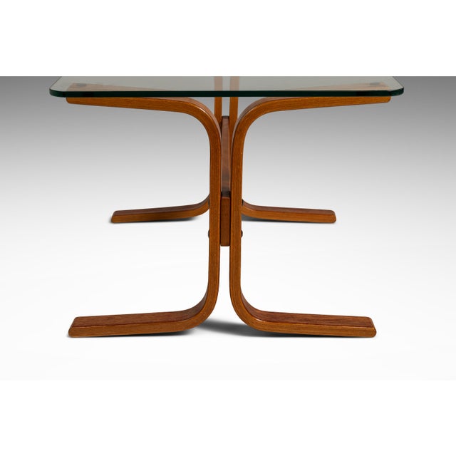 Mid-Century Scandinavian Modern "Siesta" Occasional / Side Table in Beech W/ Glass Top Attributed to Ingmar Relling for Westnofa, Norway, C. 1970s For Sale - Image 9 of 14