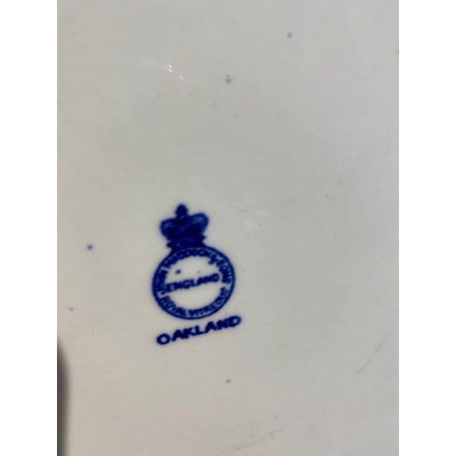 Early 20th Century English Botanical Blue & White Large Platter For Sale - Image 5 of 6