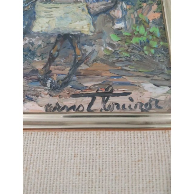 Late 20th Century Ernst Louizor Haitian Impressionist Original Oil Painting, Framed For Sale - Image 4 of 5
