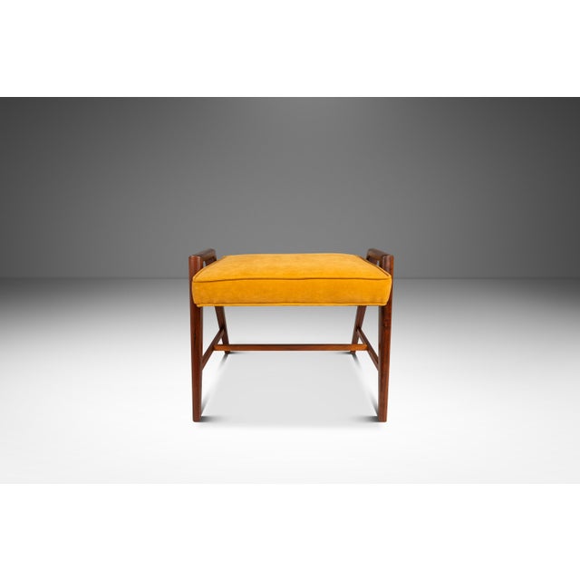 Original Piano Bench in Walnut & Velour for the Baldwin Acrosonic Spinet Piano by Manual Arts, Usa, C. 1960s For Sale In Orlando - Image 6 of 18