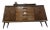 1960s Legacy Chevron Artisan Restored Walnut Credenza - 66" For Sale