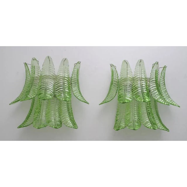 Metal Mid-Century Modern Palm Leaves in Murano, Italy, 1970s, Set of 2 For Sale - Image 7 of 10