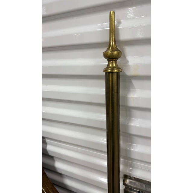 Mastercraft Hollywood Regency Burlwood and Brass Headboard Attributed to Mastercraft, C. 1970s For Sale - Image 4 of 12