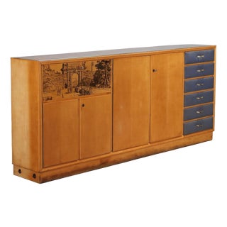 Vintage Sideboard in Maple Veneer, 1950s For Sale