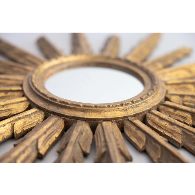 Antique French Giltwood Sunburst Mirror For Sale In Houston - Image 6 of 11