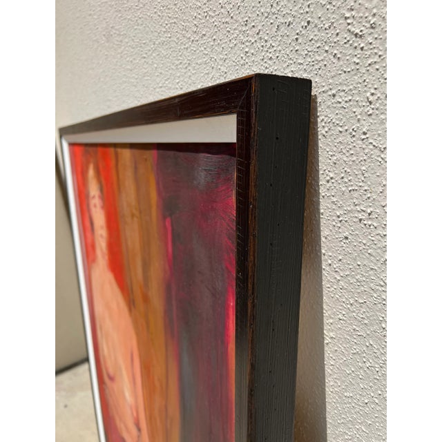 Late 20th Century Vintage Fauvist Portrait Painting of a Nude Woman, Framed For Sale - Image 10 of 13