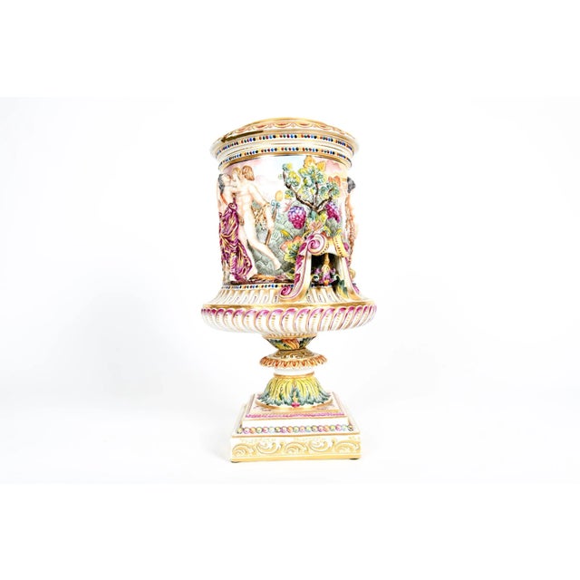 Neoclassical Porcelain Covered Urns / Pieces - a Pair For Sale - Image 3 of 13