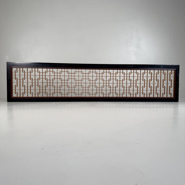Japanese Ranma with Kumiko Lattice Serene Wall Panel, 1950s For Sale - Image 17 of 17