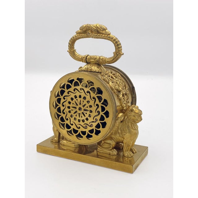 Charles X Travel Officer's Pendule Clock in Gilded Bronze by Le Roy For Sale - Image 10 of 16