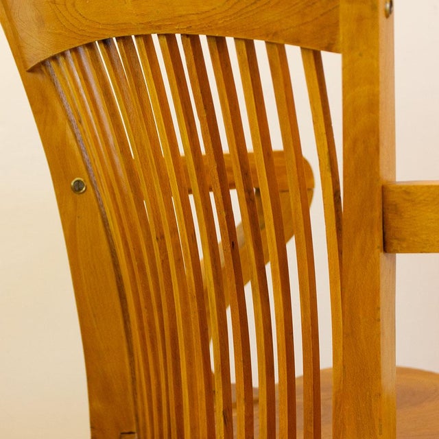 Oak Desk Chair, Spain, 1940s For Sale - Image 6 of 8