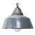 Gray Vintage Industrial Grey Enamel, Glass, and Cast Iron Pendant Lamp For Sale - Image 8 of 8
