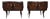 Mid-Century Mahogany Nightstands with Mirrored Top, 1950, Set of 2 For Sale