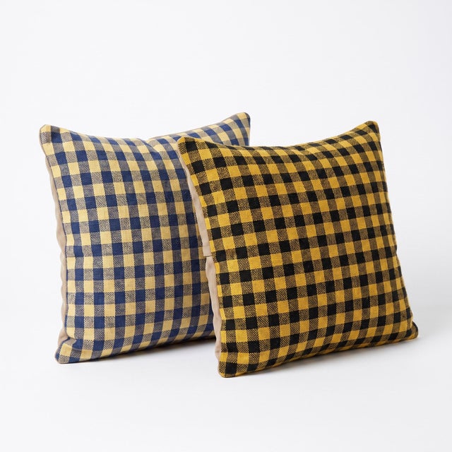 Mid-Century Modern Bohemian Turkish Kilim Pillow Cover 16'' X 16'' - Set of Two For Sale - Image 3 of 4