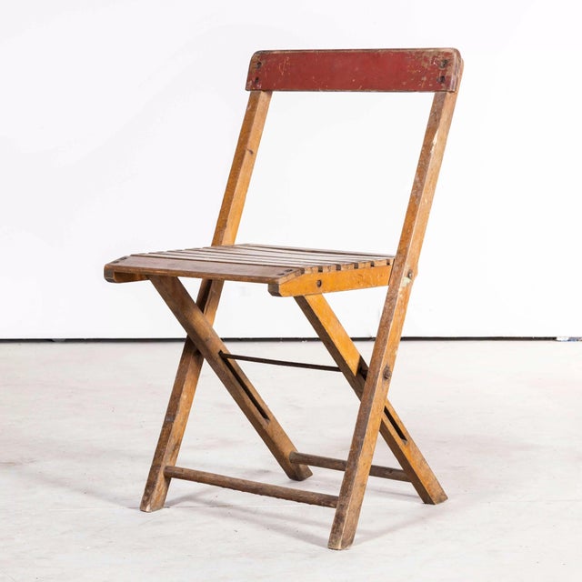 Beech Folding Chair, 1960s For Sale - Image 4 of 10