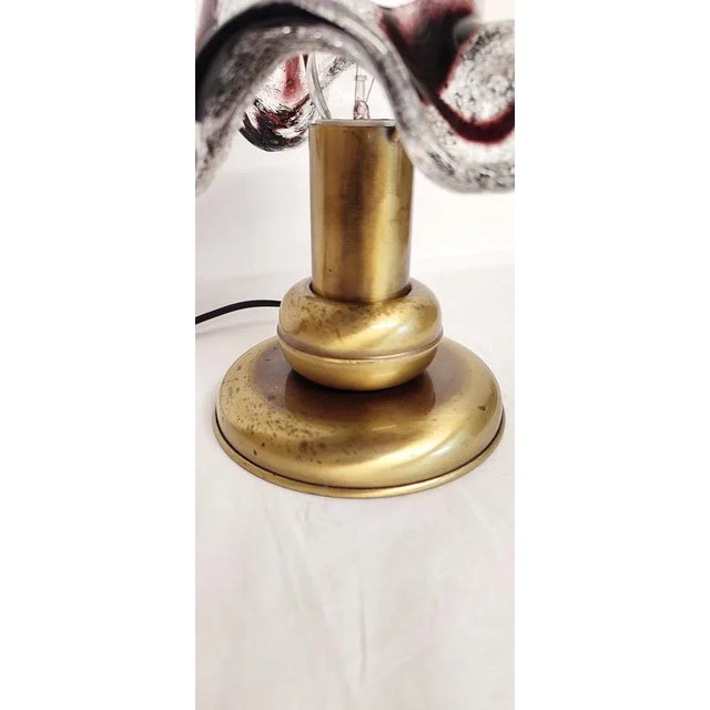 Table Lamp with Glass Tulip. Italy, 1980s For Sale - Image 3 of 13