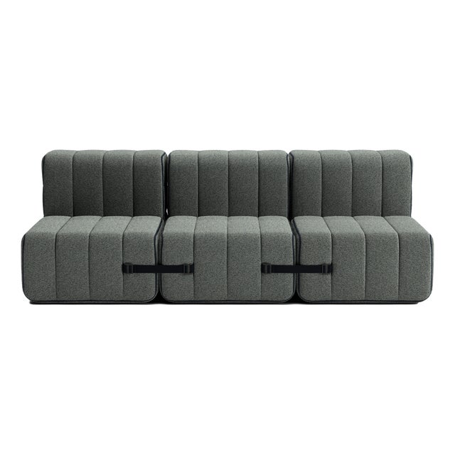 Curt Modular Set - Flexible 3-Seater - Sera - Gravel (Grey) by Ambivalenz, Set of 6 For Sale