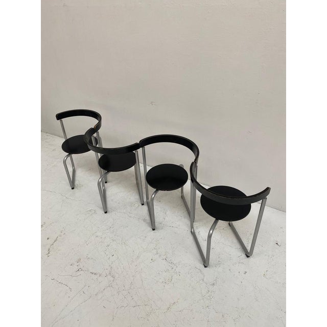 Plywood Dining Chairs by Erik Magnussen, Denmark, 1980s, Set of 4 For Sale - Image 12 of 14