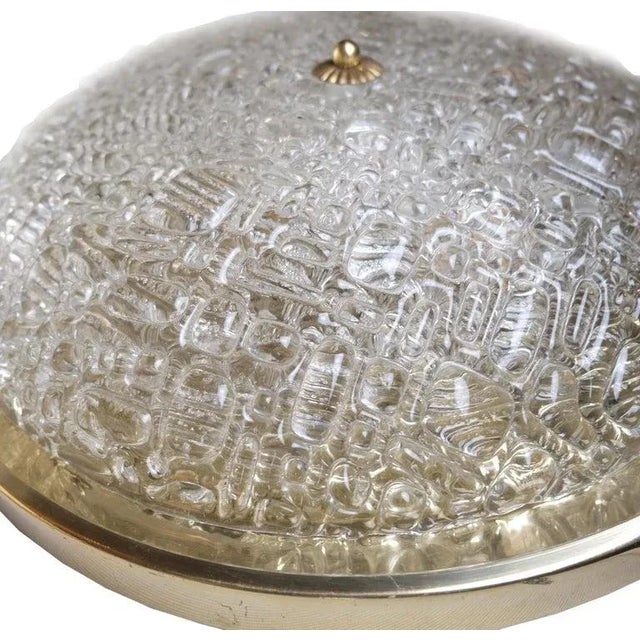 Mid-Century Modern French Round Disk Wall Sconces or Ceiling Lights - A Pair For Sale - Image 3 of 7