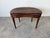 French Provincial Vintage French Provincial Louis XVI-Style Kidney-Shaped Upholstered Vanity Stool Bench For Sale - Image 3 of 13
