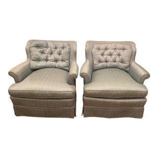 1970s Vintage Blue Chairs - a Pair For Sale